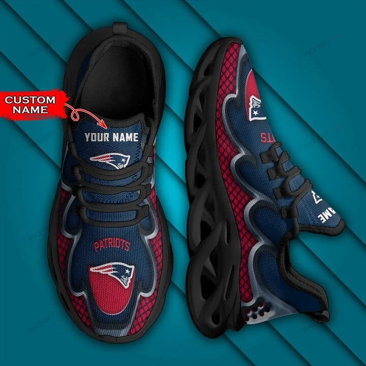 NFL New England Patriots (Your Name) Max Soul Shoes Nicegift MSS-F8S4