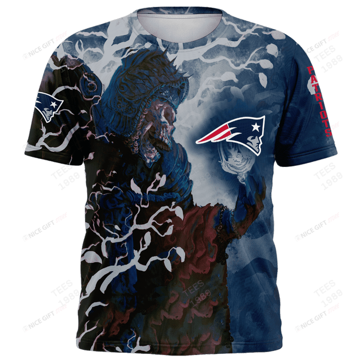 NFL New England Patriots (Your Name & Number) 3D T-shirt Nicegift 3TS-W3C5