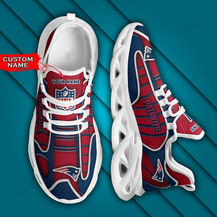 NFL New England Patriots (Your Name) Max Soul Shoes Nicegift MSS-G3T4