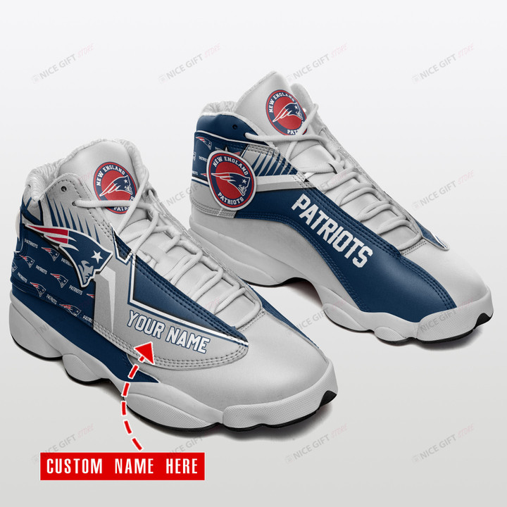 NFL New England Patriots (Your Name) Air Jordan 13 Shoes Nicegift AJD-T4Z1