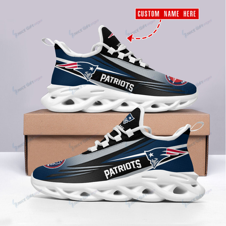NFL New England Patriots (Your Name) Max Soul Shoes Nicegift MSS-A4K0