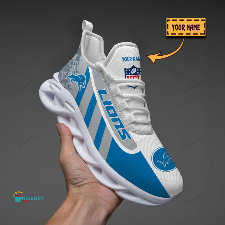 NFL Detroit Lions (Your Name) Max Soul Shoes Nicegift MSS-N8F6