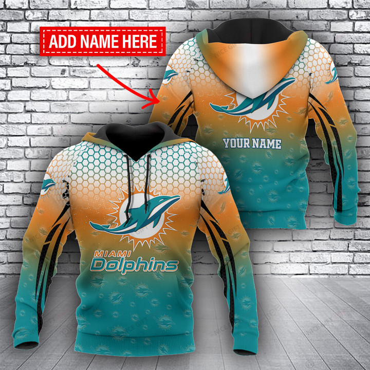 NFL Miami Dolphins (Your Name) Hoodie 3D Nicegift 3HO-F2S2
