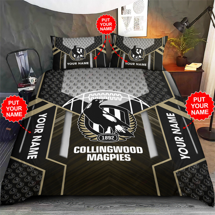 AFL Collingwood Football Club (Your Name) Bedding Set Nicegift BES-X9O1