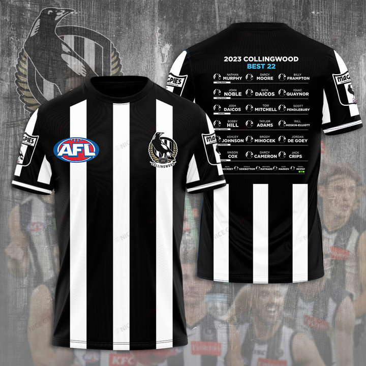 AFL Collingwood Football Club 3D T-shirt Nicegift 3TS-G1W6