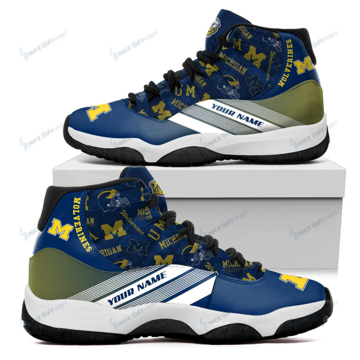 NCAA Michigan Wolverines (Your Name) Air Jordan 11 Shoes Nicegift A11-L2C7