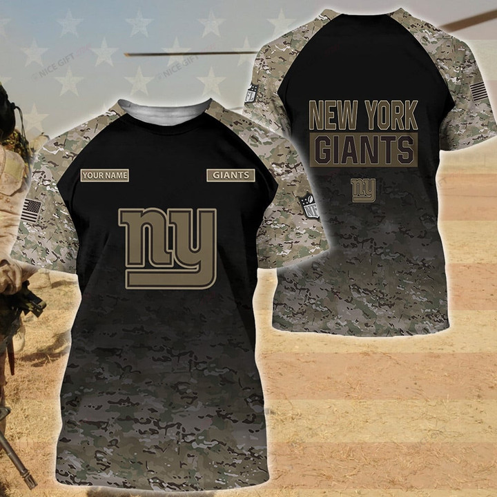 NFL New York Giants (Your Name) 3D T-shirt Nicegift 3TS-W7D1