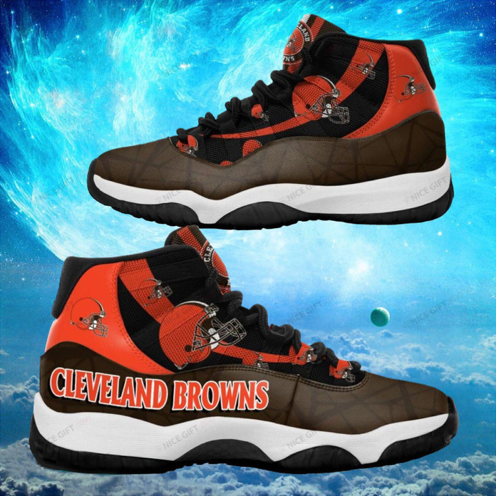 NFL Cleveland Browns Air Jordan 11 Shoes Nicegift A11-H5K5