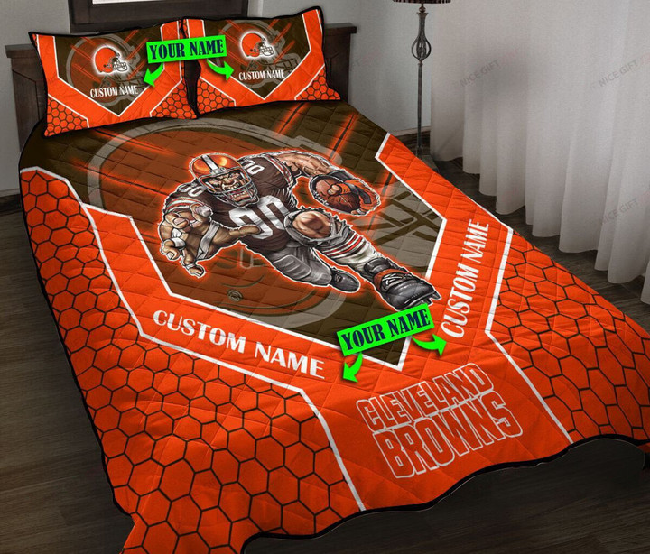 NFL Cleveland Browns (Your Name) Bedding Set Nicegift BES-H5B1
