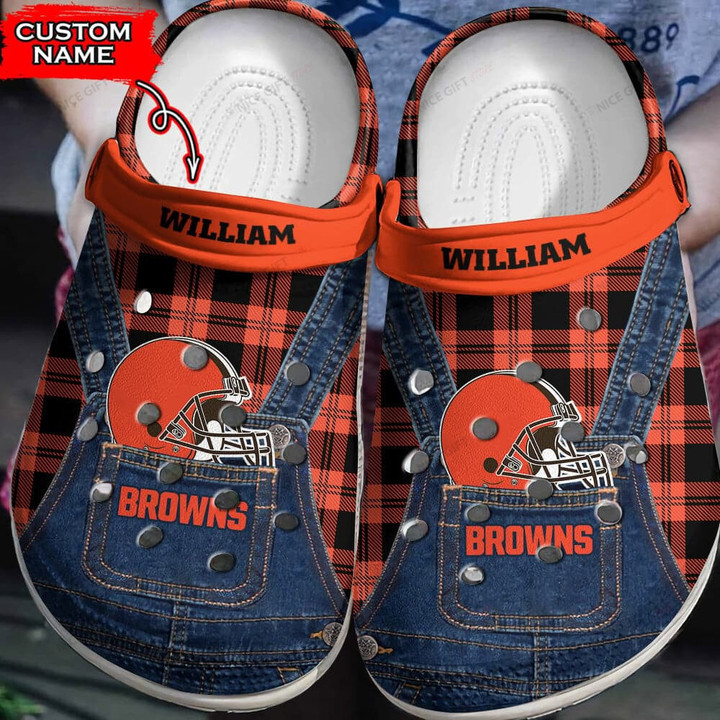 NFL Cleveland Browns (Your Name) Clogs Shoes Nicegift CRS-I2S5