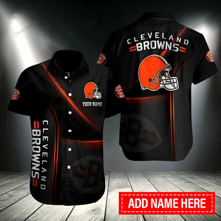 NFL Cleveland Browns (Your Name) Hawaii 3D Shirt Nicegift 3HS-G1A1