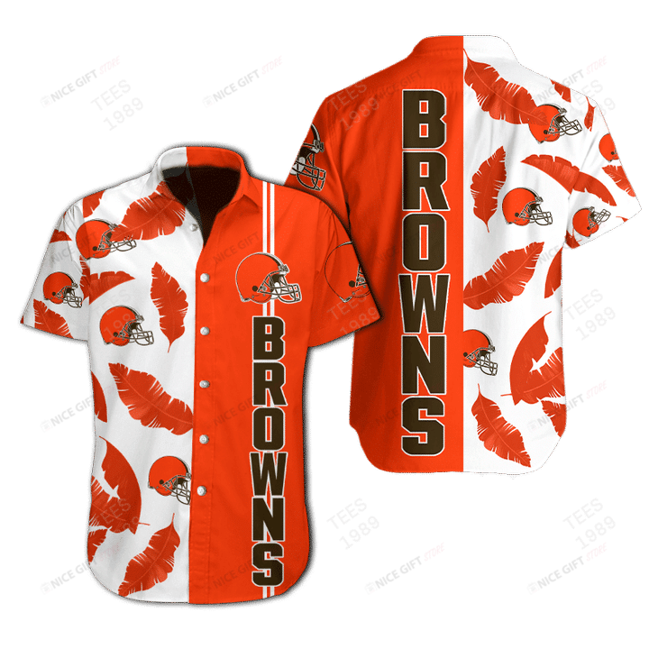 NFL Cleveland Browns Hawaii 3D Shirt Nicegift 3HS-U7E8