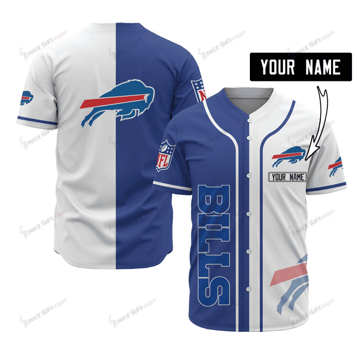 NFL Buffalo Bills (Your Name) Baseball Jersey Nicegift BBJ-F0L4
