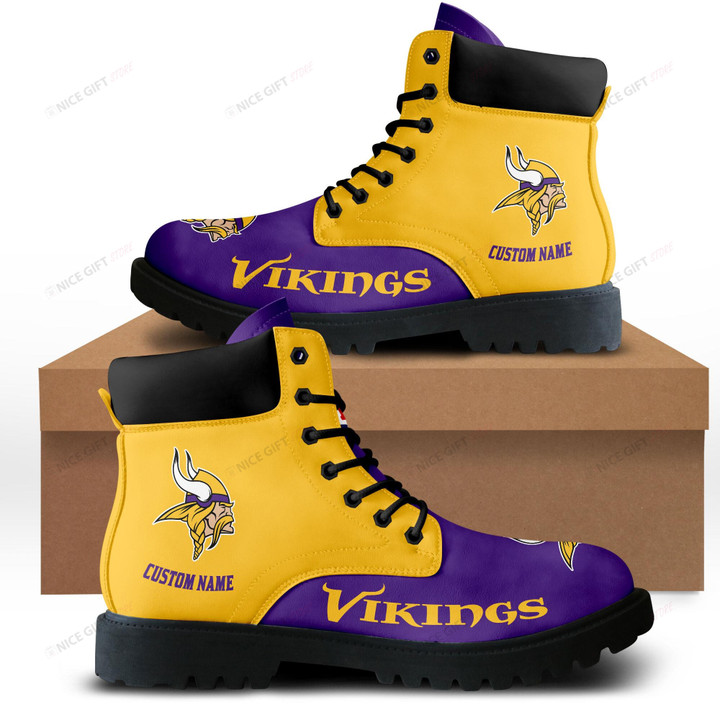 NFL Minnesota Vikings (Your Name) Boots Nicegift BTS-G2R2
