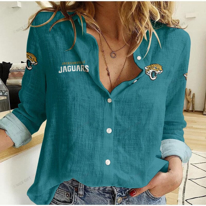 NFL Jacksonville Jaguars Women Casual Shirt Nicegift WCS-W1H8