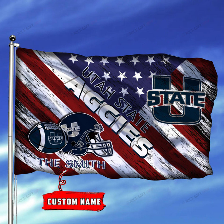 NCAA Utah State Aggies (Your Name) Flag Nicegift FLG-C6Z6