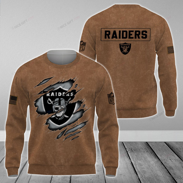 NFL Las Vegas Raiders Crewneck Sweatshirt Nicegift 3CS-T5V0