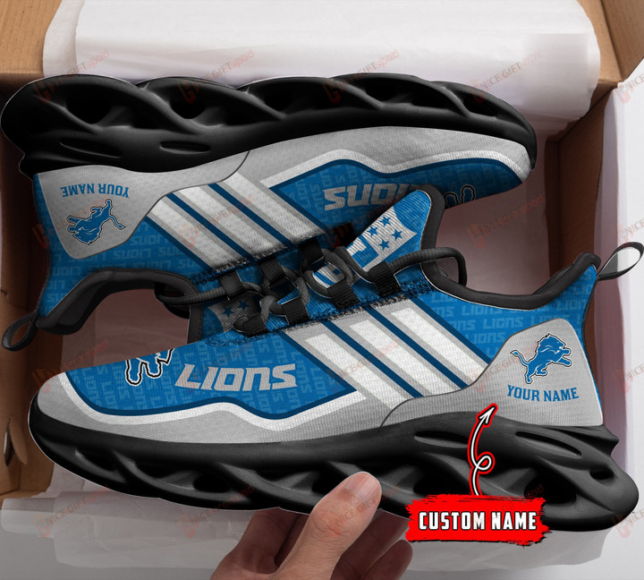 NFL Detroit Lions (Your Name) Max Soul Shoes Nicegift MSS-M6B8