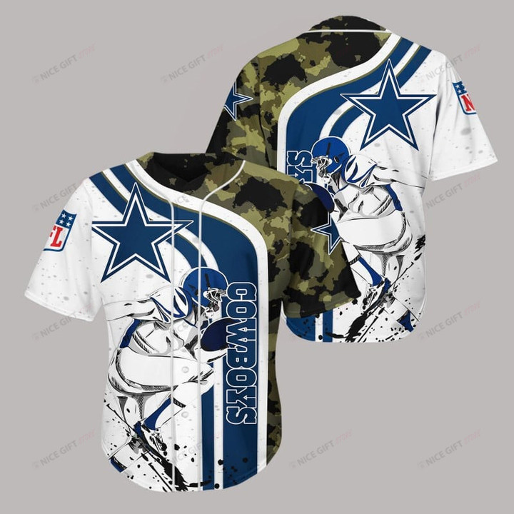 NFL Dallas Cowboys Baseball Jersey Nicegift BBJ-Z3M7
