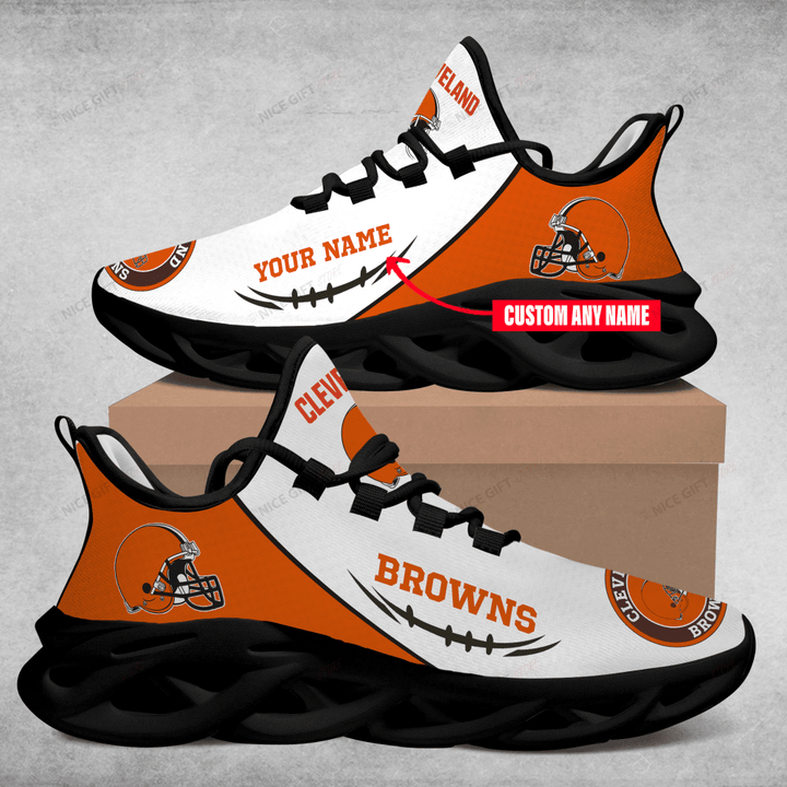 NFL Cleveland Browns (Your Name) Max Soul Shoes Nicegift MSS-J7K9