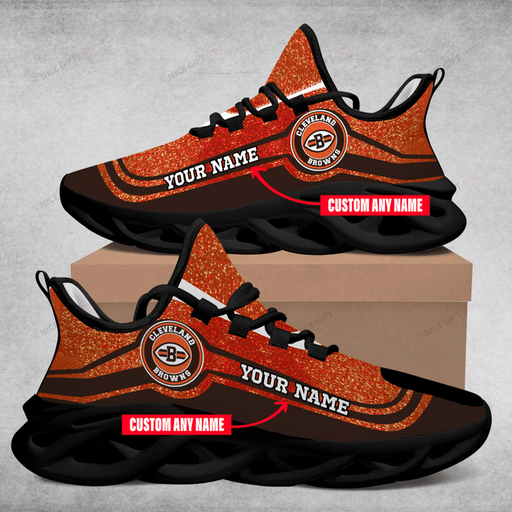 NFL Cleveland Browns (Your Name) Max Soul Shoes Nicegift MSS-Y4P4
