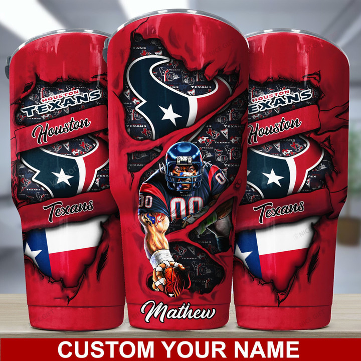 NFL Houston Texans (Your Name) Tumbler Nicegift TBL-O0N5
