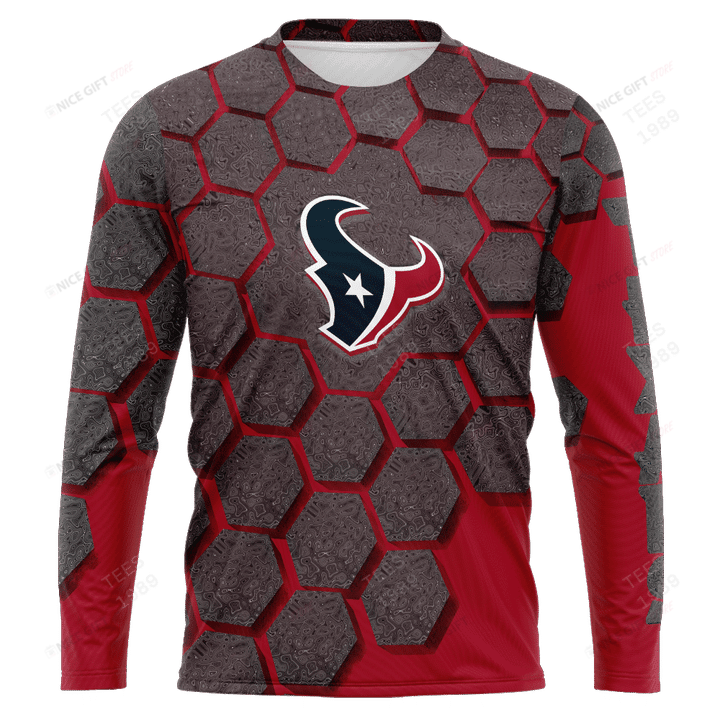 NFL Houston Texans (Your Name & Number) Crewneck Sweatshirt Nicegift 3CS-W7S1