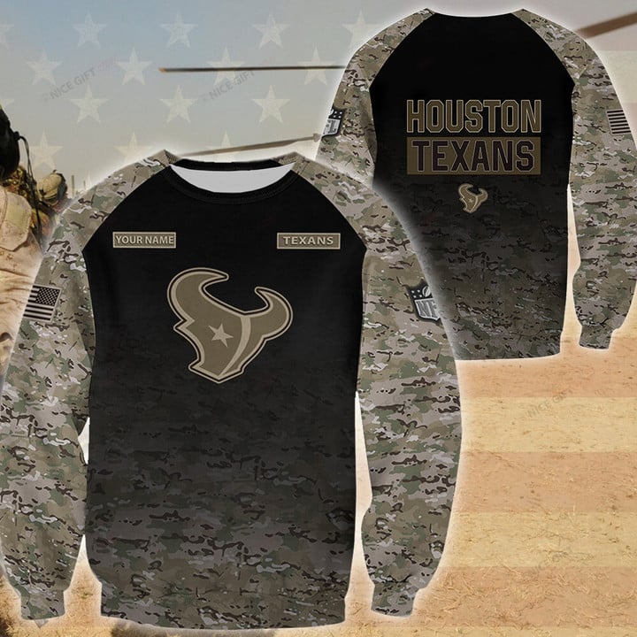 NFL Houston Texans (Your Name) Crewneck Sweatshirt Nicegift 3CS-L1P1