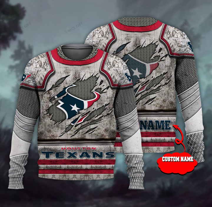 NFL Houston Texans (Your Name) Crewneck Sweatshirt Nicegift 3CS-I8U6