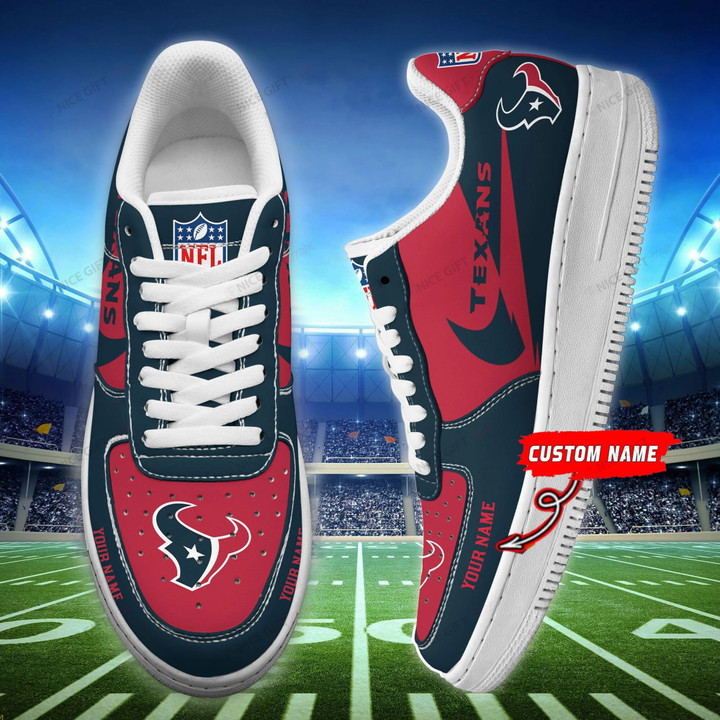 NFL Houston Texans (Your Name) Air Force Shoes Nicegift AFS-K0U1