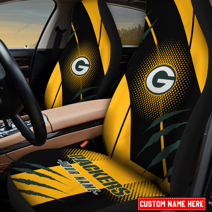 NFL Green Bay Packers (Your Name) Car Seat Cover Nicegift CSC-F4G4