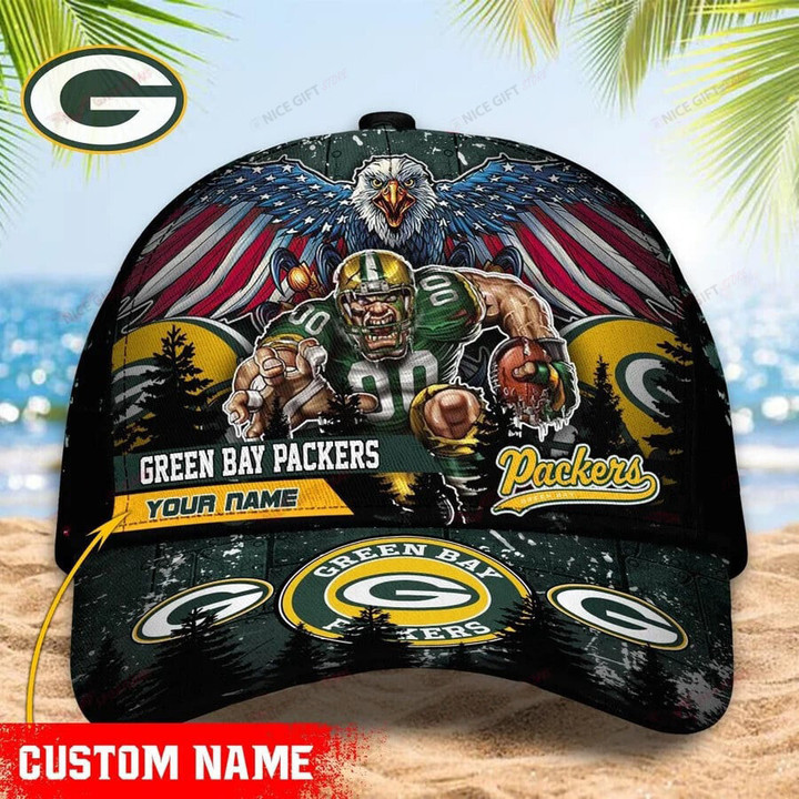 NFL Green Bay Packers (Your Name) Classic Cap Nicegift 3DC-M6N3