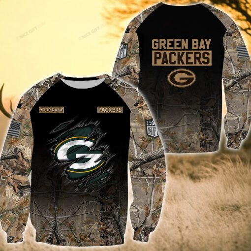 NFL Green Bay Packers (Your Name) Crewneck Sweatshirt Nicegift 3CS-Y5A4