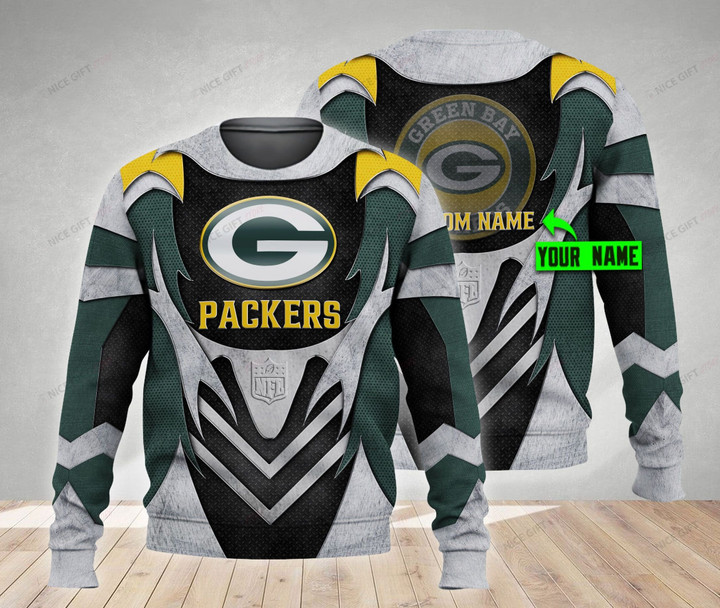 NFL Green Bay Packers (Your Name) Crewneck Sweatshirt Nicegift 3CS-N2L3