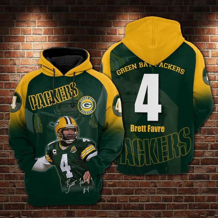 NFL Green Bay Packers Brett Favre Hoodie 3D Nicegift 3HO-A7E5
