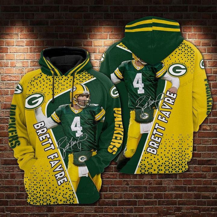 NFL Green Bay Packers Brett Favre Hoodie 3D Nicegift 3HO-F6S4