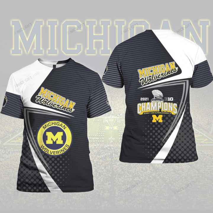 NCAA Michigan Wolverines 3D T-shirt Nicegift 3TS-X2P8