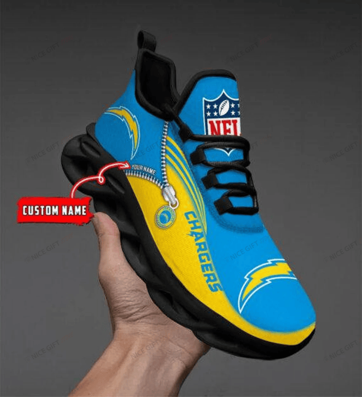 NFL Los Angeles Chargers (Your Name) Max Soul Shoes Nicegift MSS-F6D6
