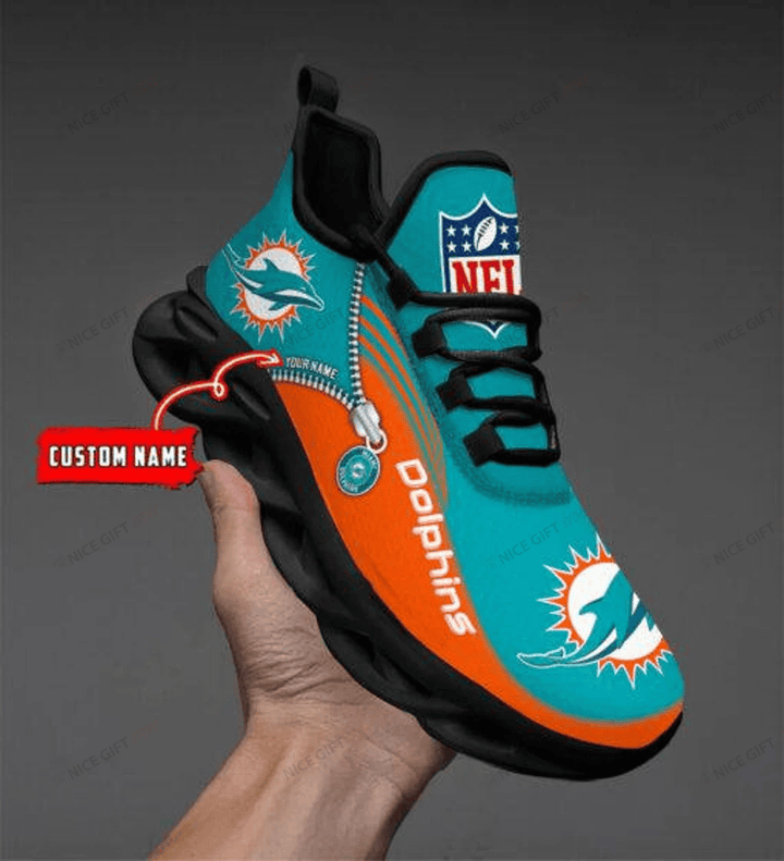 NFL Miami Dolphins (Your Name) Max Soul Shoes Nicegift MSS-I2R8