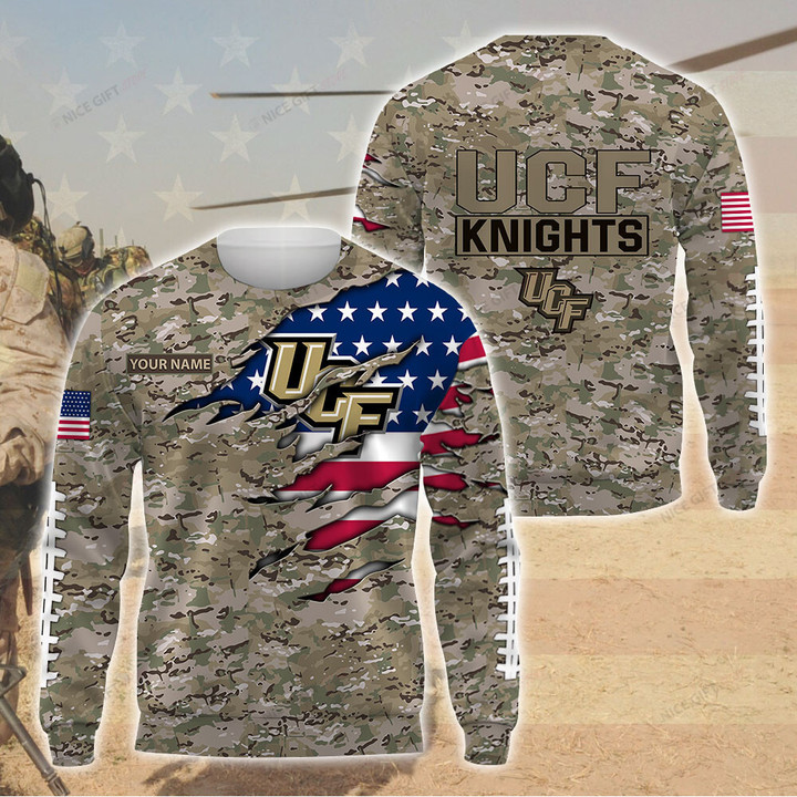 NCAA UCF Knights (Your Name) Crewneck Sweatshirt Nicegift 3CS-E1W4