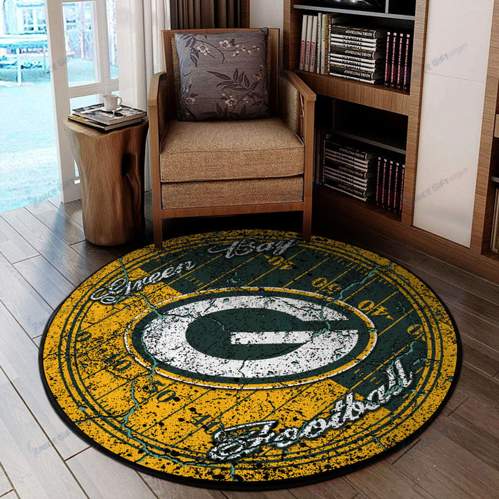 NFL Green Bay Packers Round Rug Nicegift ROR-E0Y8