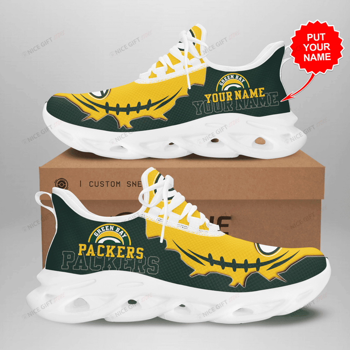 NFL Green Bay Packers (Your Name) Max Soul Shoes Nicegift MSS-X4Z8