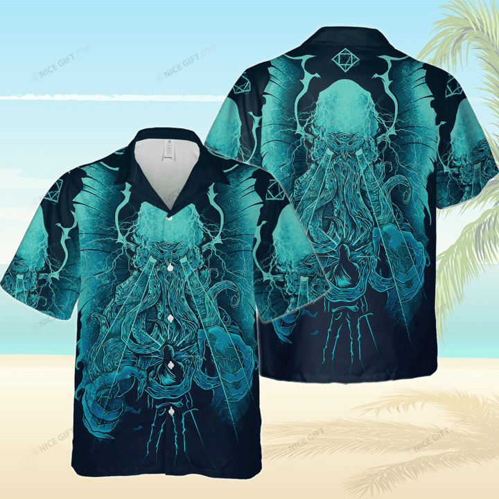 Cthulhu Hawaii 3D Shirt Nicegift 3HS-A6I3
