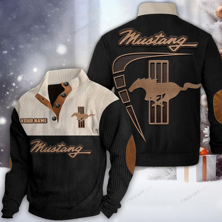 Ford Mustang (Your Name) Color Block Stand Collar Sweatshirt Nicegift CBSCS-A1W1E3