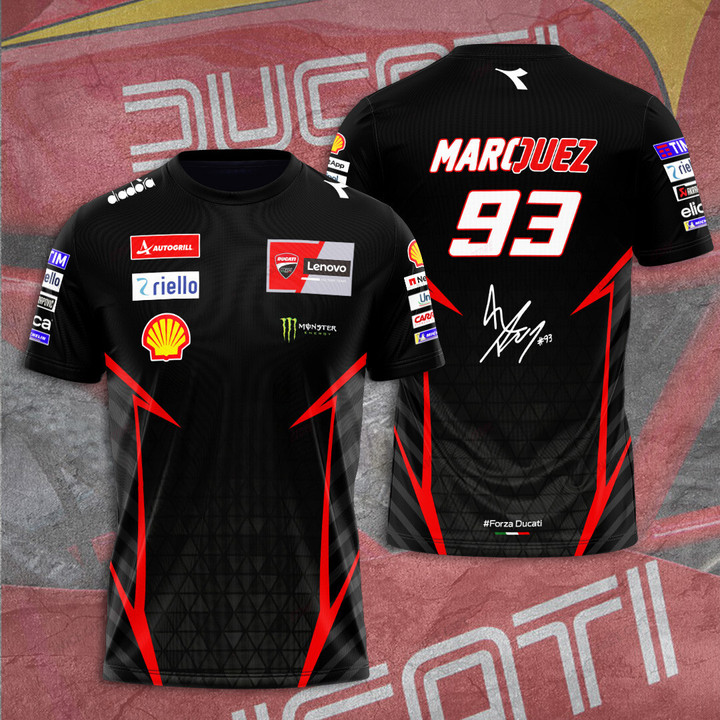 Ducati Lenovo Team Marc Marquez 3D T-shirt Nicegift 3TS-A5N8
