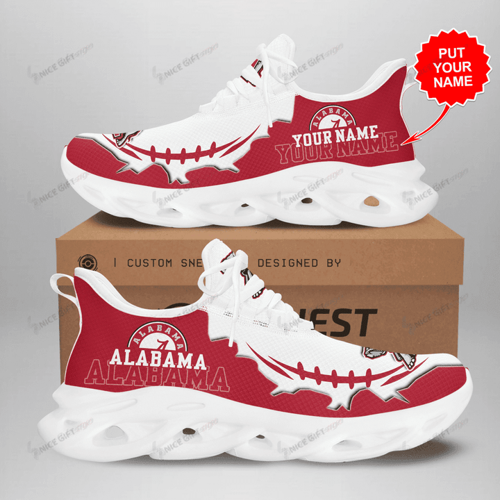 NCAA Alabama Crimson Tide (Your Name) Max Soul Shoes Nicegift MSS-B6F8