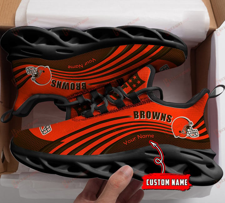 NFL Cleveland Browns (Your Name) Max Soul Shoes Nicegift MSS-V0K4