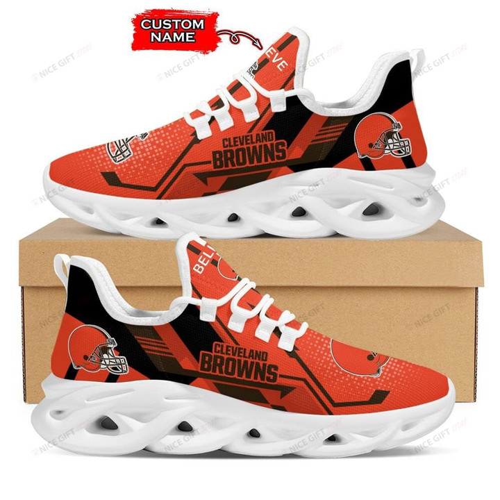 NFL Cleveland Browns (Your Name) Max Soul Shoes Nicegift MSS-L5Y6