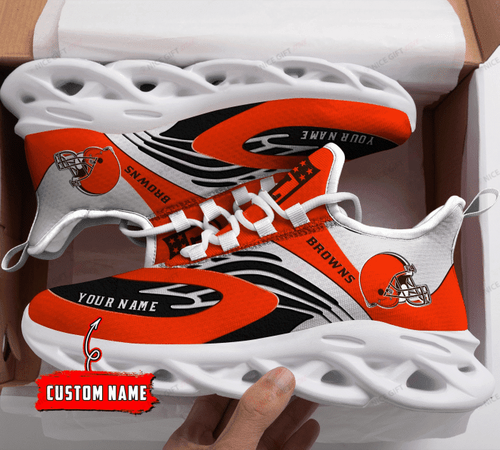 NFL Cleveland Browns (Your Name) Max Soul Shoes Nicegift MSS-F0K7