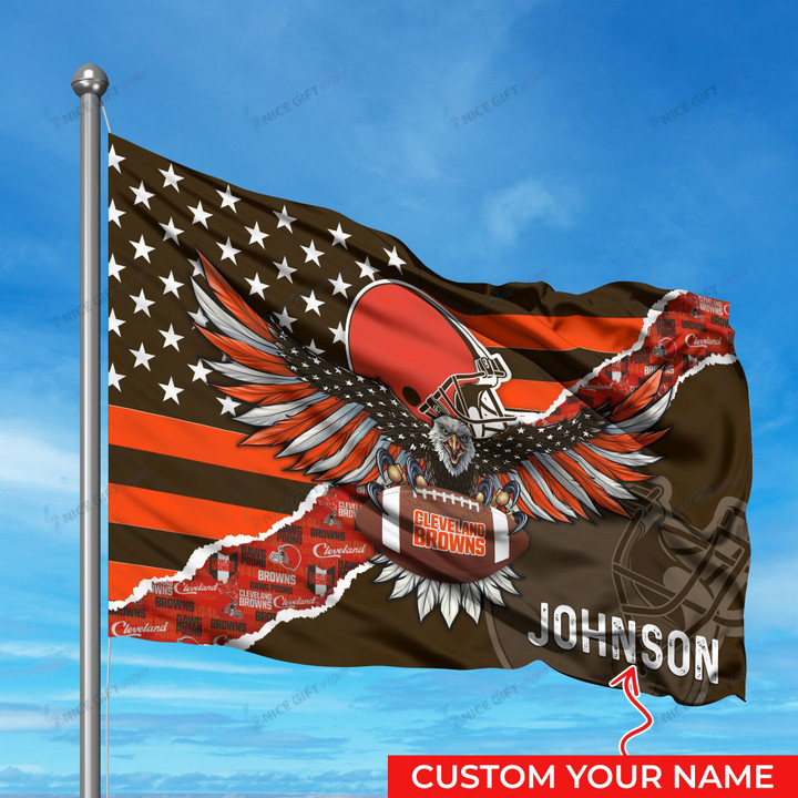 NFL Cleveland Browns (Your Name) Flag Nicegift FLG-H3J8